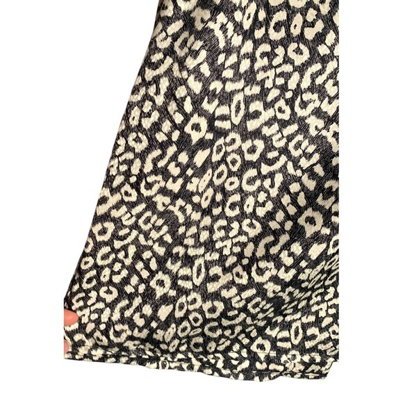 OSCAR DE LA RENTA Expressions Black + White Leopard Print Vintage Blouse Size 12 - Picture 7 of 7
